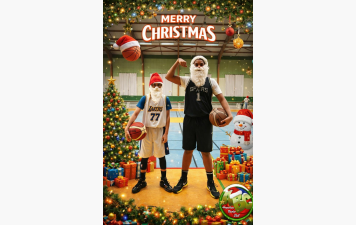 🎄🎅 Même le Père Noël est passé par le parquet ! 🏀✨